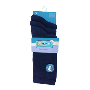 Florence Boys Cotton-Spandex Ribbed Dress Socks 3 Pack